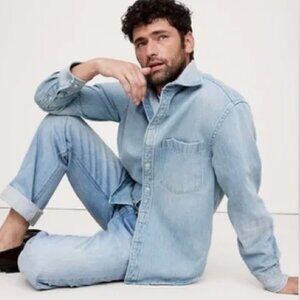 Banana Republic Relaxed-Fit Denim Shirt Mens Size Large